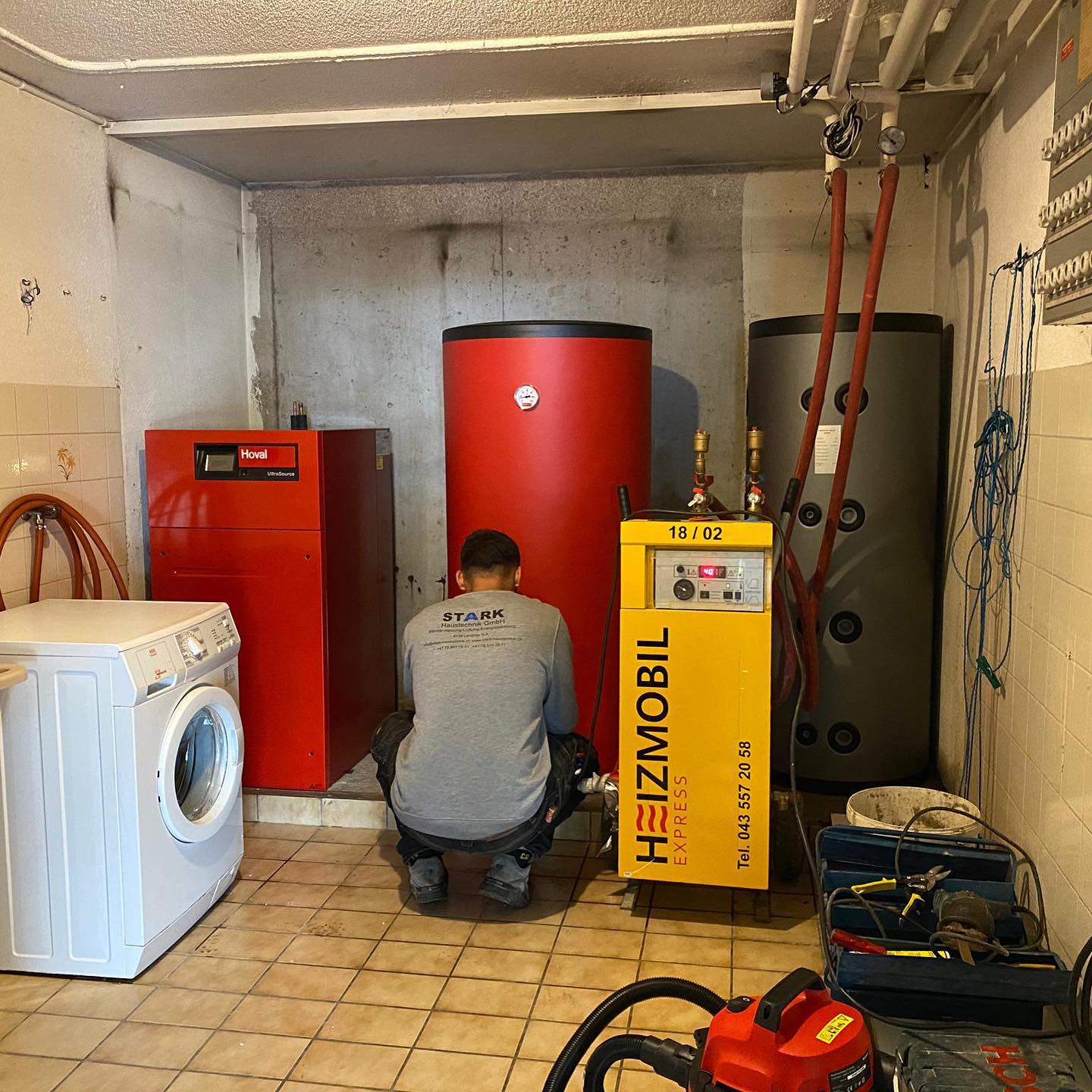 Serviceeinsatz von Stark Haustechnik an einer Heizungsanlage